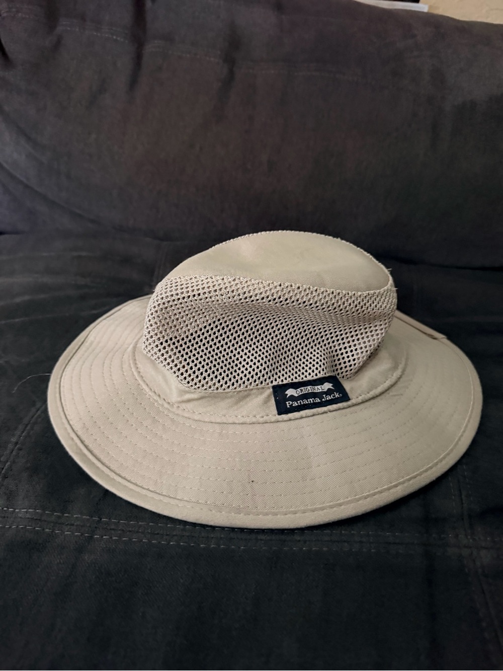 Panama Jack Beige Mesh Sun Hat for Men